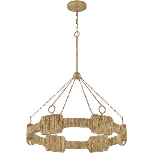 Raffi LED 30 inch Burnished Gold Chandelier Ceiling Light, Single Tier