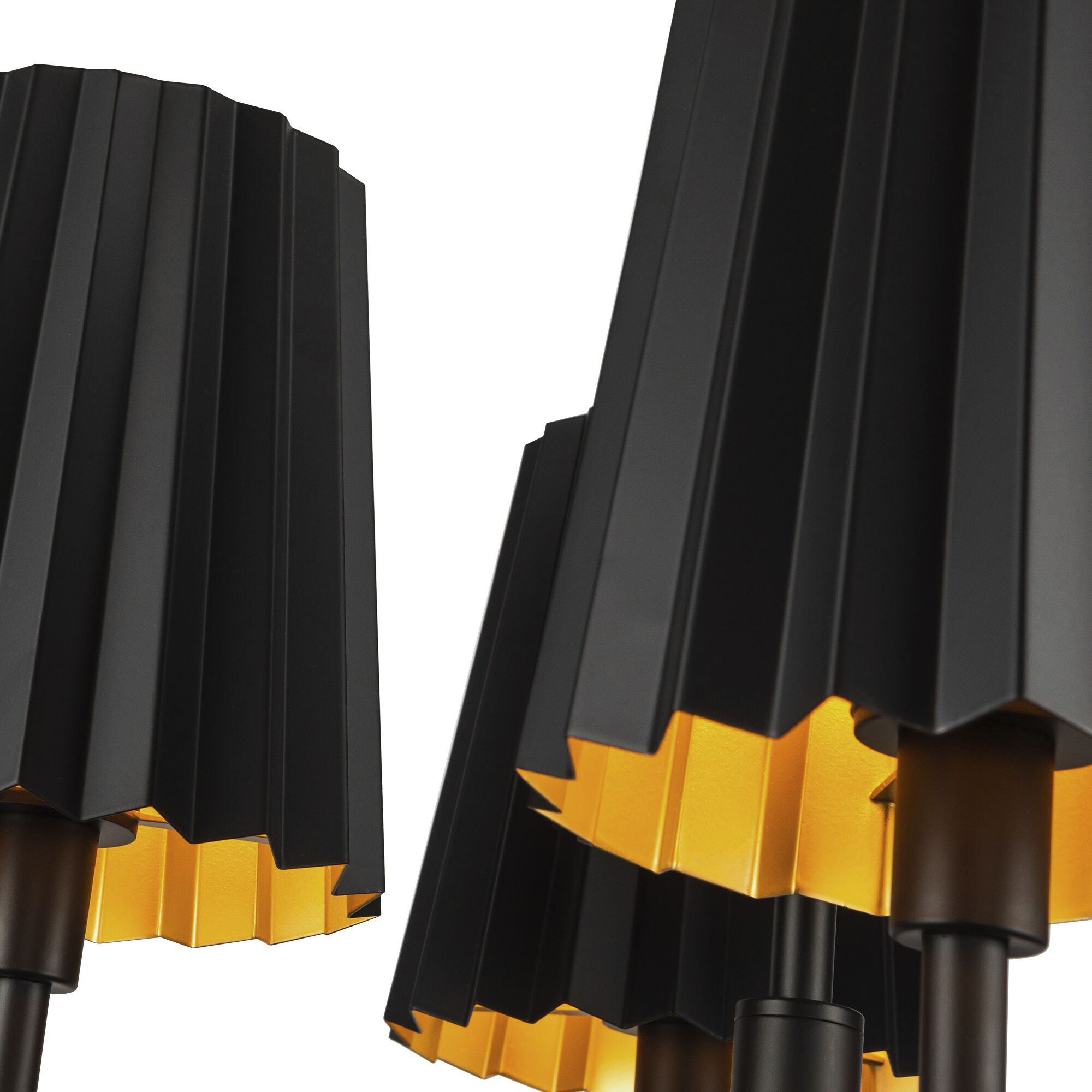 Alora Mood Plisse 4 Light 22.5 inch Matte Black Chandelier Ceiling Light