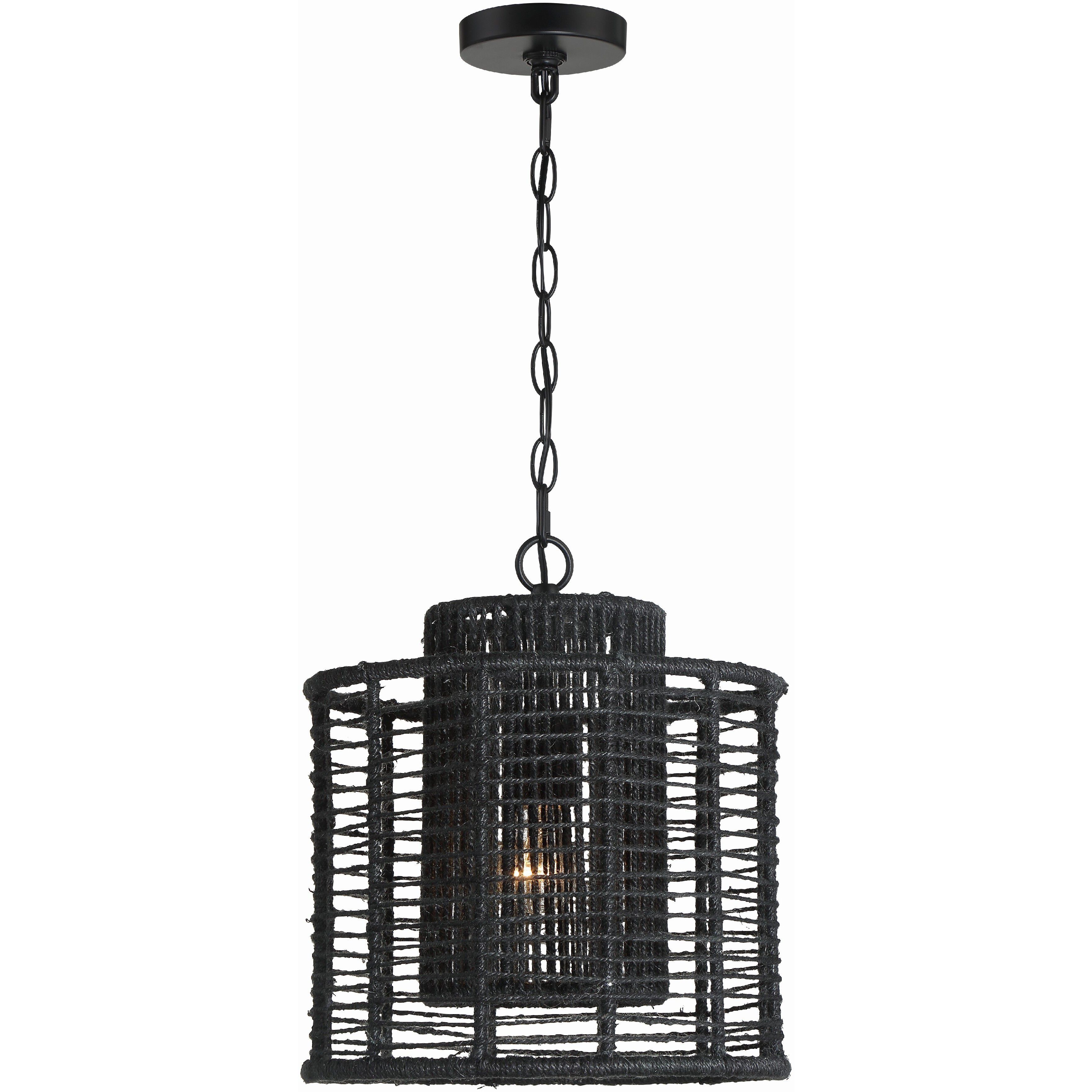 Jayna 1 Light 12.5 inch Matte Black Mini Chandelier Ceiling Light