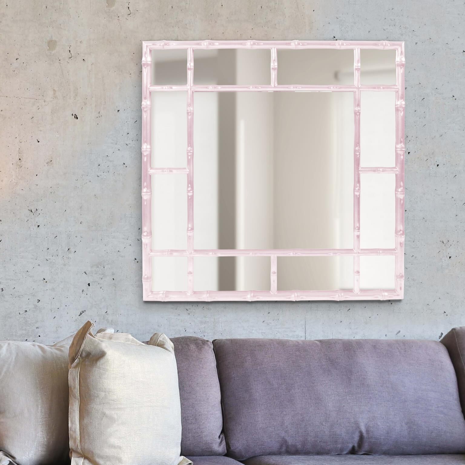 Bamboo 40 X 40 inch Lilac Mirror