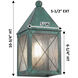 Ashford 1 Light 10.75 inch Verde Green Outdoor Sconce in Seedy Glass, X Wire Pattern, Brass Traditions by Innovations Lighting