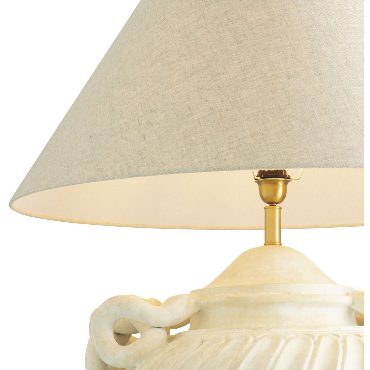 Antonine 38.19 inch 40 watt Antique Look with Brushed Brass Table Lamp Portable Light