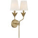 Broche Sconce Wall Light in Antique Gold