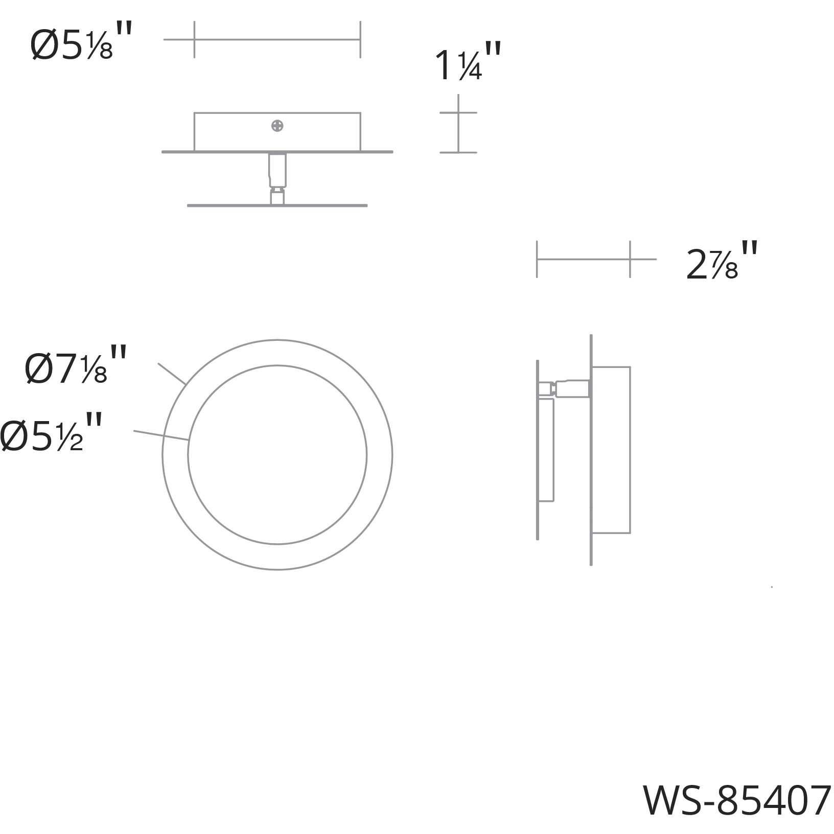 Moonglow Wall Sconce Wall Light in 2700K, White, dweLED