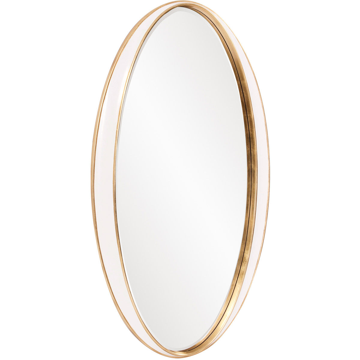 Rania 49 X 28 inch White and Gold Wall Mirror