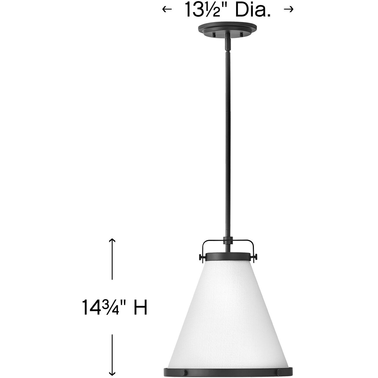 Lexi 1 Light 13.5 inch Black Indoor Pendant Ceiling Light
