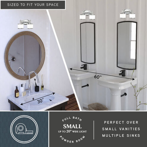 Carlisle LED 13.75 inch Chrome Bathroom Light Wall Light