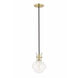Riley 1 Light 6.25 inch Aged Brass Pendant Ceiling Light