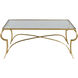 Evelina 47 X 33 inch Royale Leaf and Tempered Glass Coffee Table