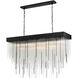 Waterfall 27 Light 18 inch Satin Brushed Black Chandelier Ceiling Light