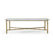 Kesden 55 X 34.5 inch Satin Brass Cocktail Table
