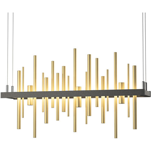 Cityscape LED 25.5 inch Natural Iron and Modern Brass Pendant Ceiling Light in Natural Iron/Modern Brass