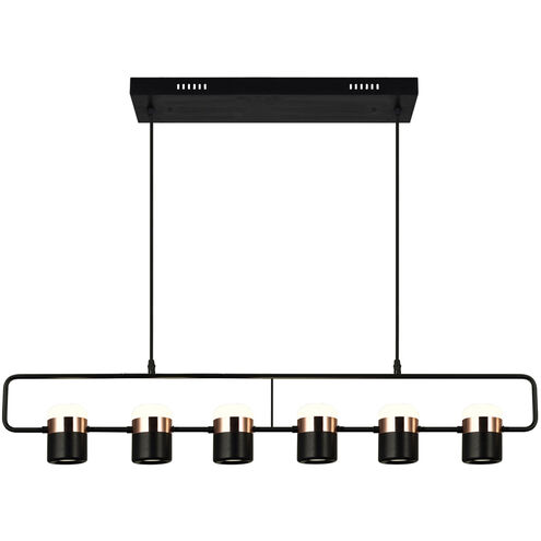 Moxie LED 45 inch Black Pool Table Light Ceiling Light
