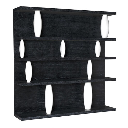 Dorian 78 X 77 X 16 inch Cinder Black with White Wash Shelving