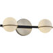Fusion LED 14.25 inch Matte Black Bath Bar Wall Light in Matte Black and Brass
