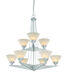 Avanti 9 Light 32 inch Satin Nickel Chandelier Ceiling Light