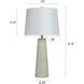Conical 31.5 inch 150.00 watt White Washed Table Lamp Portable Light