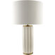 Rialto 27.5 inch 100 watt Beige / Metallic - Brass Accent Table Lamp Portable Light