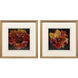 Flourish Magnolia Pink and Black and Gray Framed Art