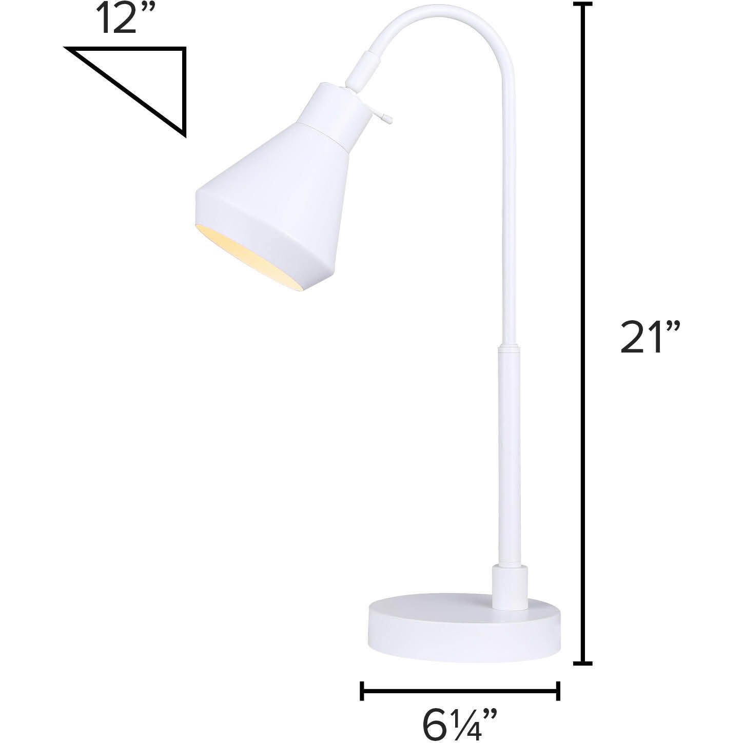 Byck 21 inch 40.00 watt Matte White Table Lamp Portable Light