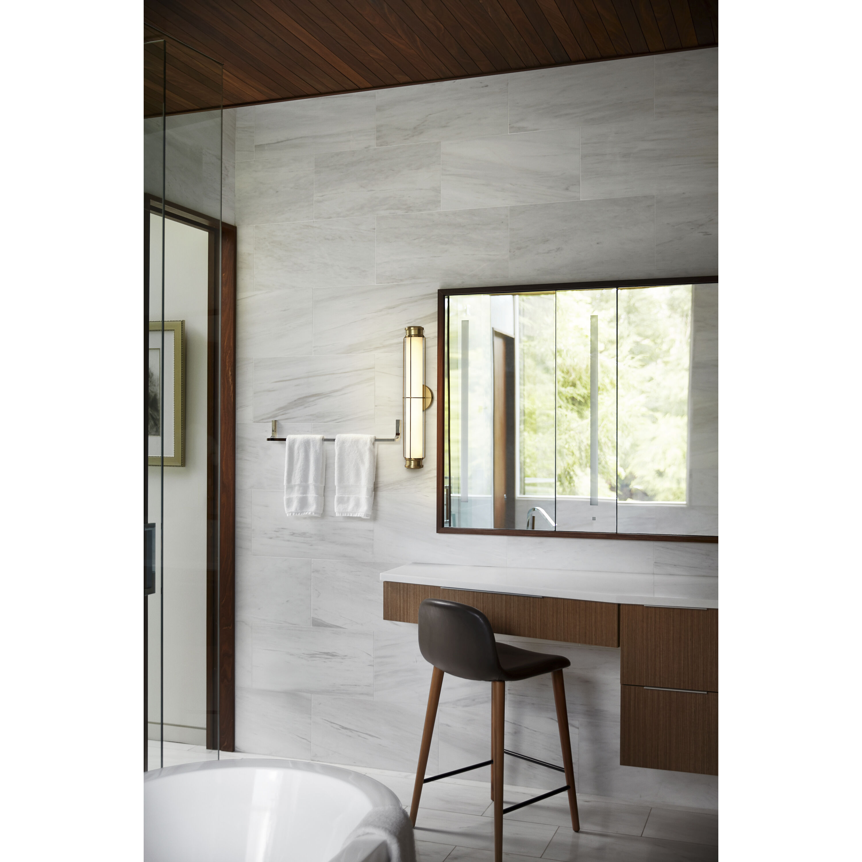 Saylor LED 24 inch Heritage Brass Bath Light Wall Light, Vertical