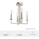 Bearden 4 Light 13 inch Brushed Nickel Chandelier Ceiling Light