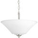 Joy 3 Light 16.63 inch Brushed Nickel Semi-Flush Mount Convertible Ceiling Light