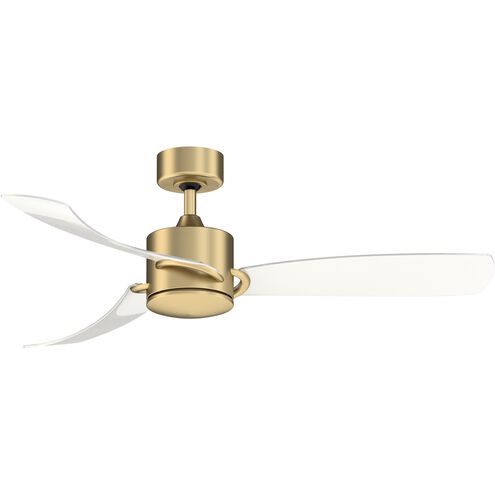 SculptAire 52 inch Brushed Satin Brass with Clear Blades Indoor/Outdoor Ceiling Fan