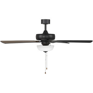 Gallant 52 inch Matte Black with Reversible Matte Black/Sepia Brown Blades Indoor/Outdoor Ceiling Fan
