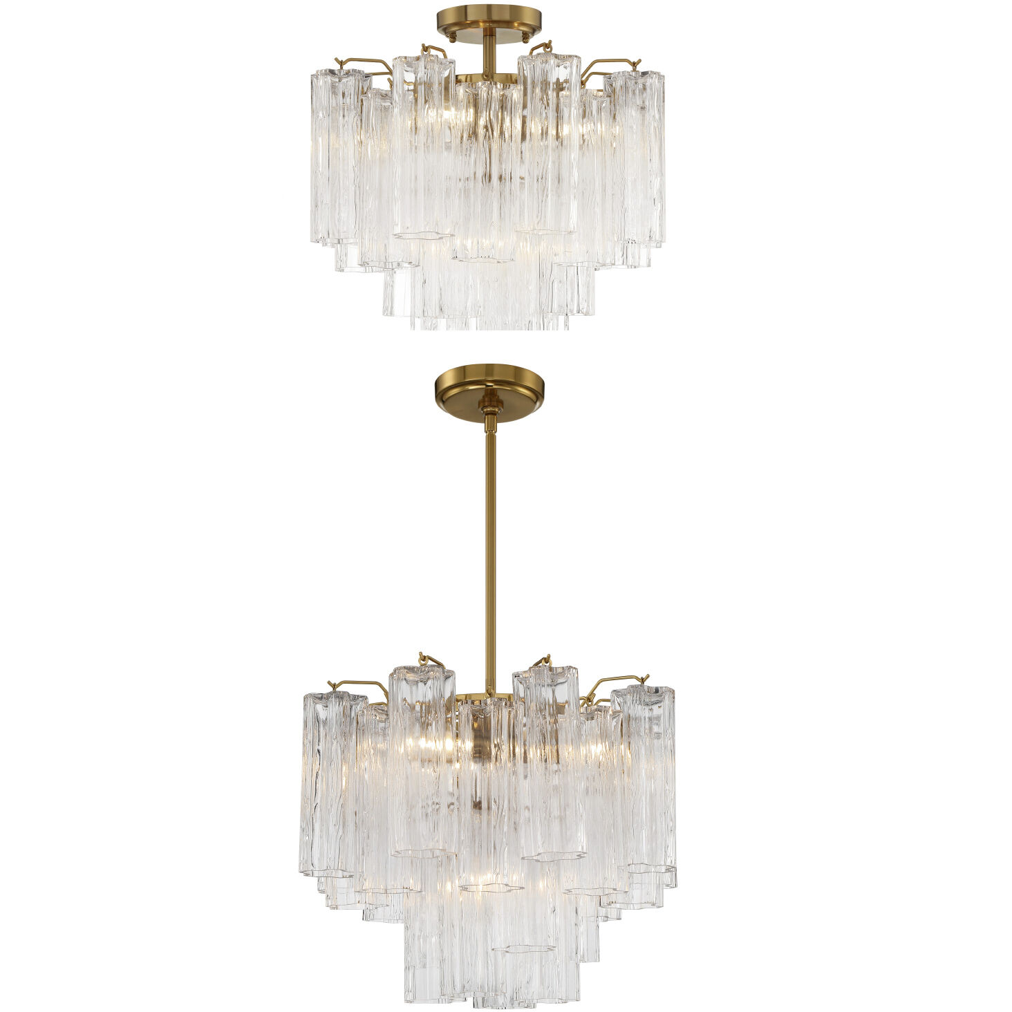 Addis 4 Light 17.75 inch Aged Brass Mini Chandelier Ceiling Light in Clear