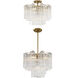 Addis 4 Light 17.75 inch Aged Brass Chandelier Ceiling Light in Clear