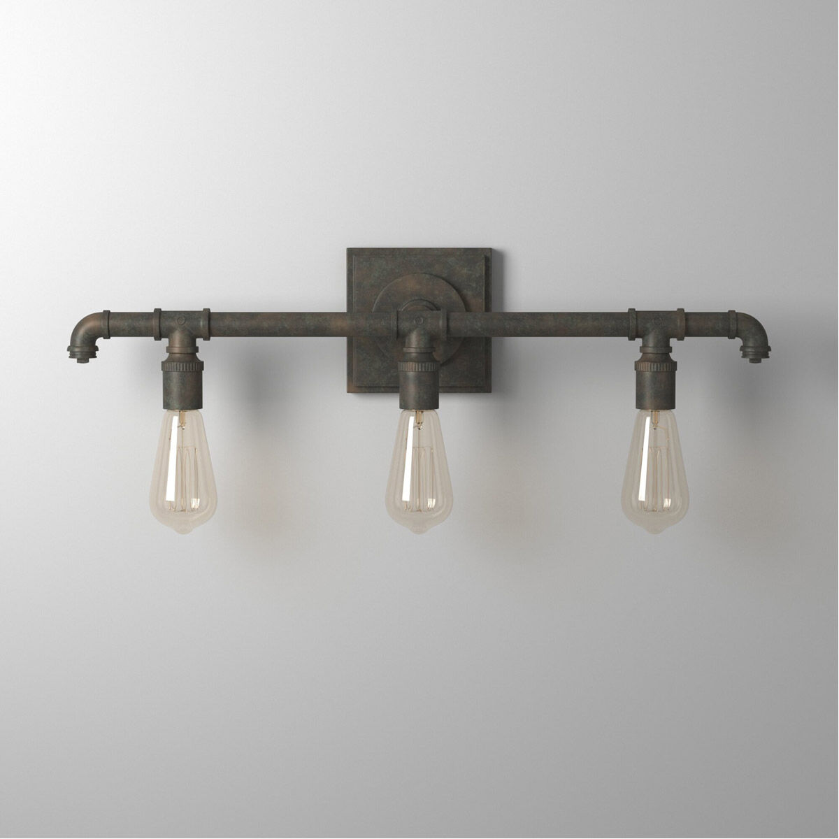 Wymer 3 Light 23.11 inch Matte Bronze Bath Vanity Wall Light