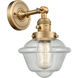 Franklin Restoration Small Oxford LED 7.5 inch Brushed Brass Sconce Wall Light, Franklin Restoration