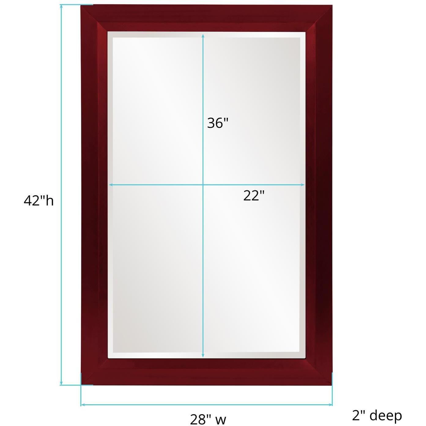 Avery 42 X 28 inch Burgundy Mirror