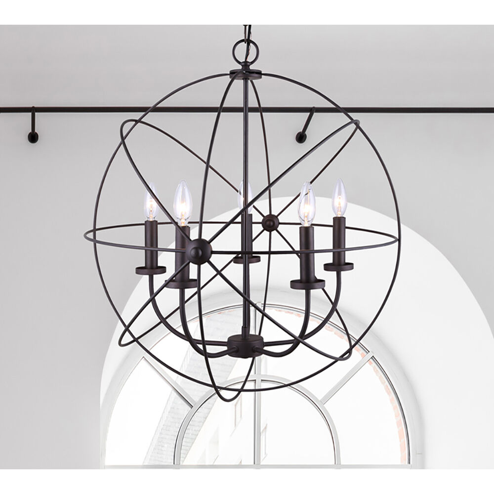 Madison 5 Light 25 inch Oil Rubbed Bronze Chandelier Ceiling Light