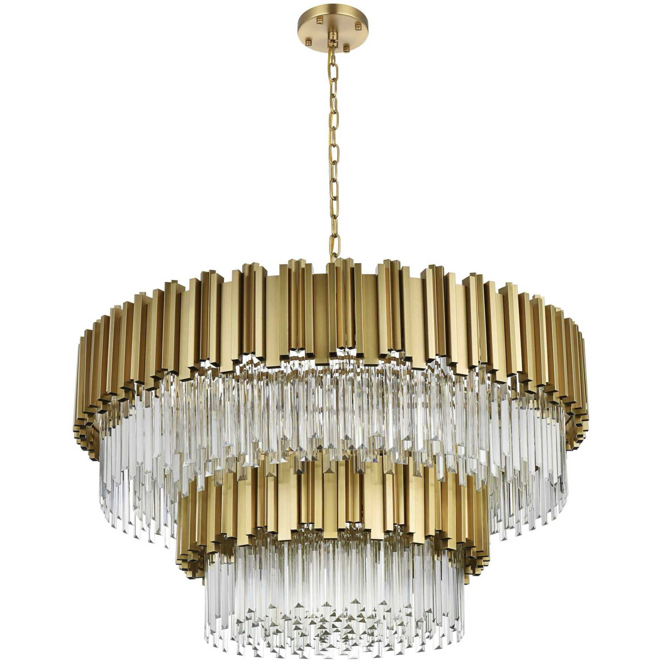 Willow 16 Light 40 inch Satin Gold Chandelier Ceiling Light