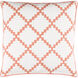 Parsons 22 inch White, Burnt Orange Pillow Kit