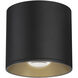 Stout LED 4.75 inch Black Flush Mount Ceiling Light, Indoor/Outdoor