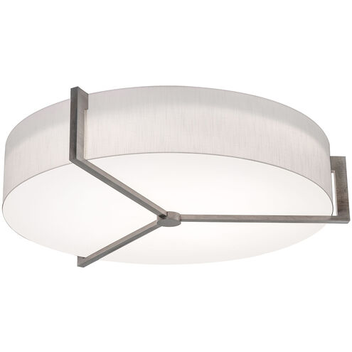 Apex LED 33.33 inch Weathered Grey Flush Mount Ceiling Light in Linen White