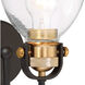 Monico 1 Light 7 inch Painted Bronze/Natural Brush Bath Light Wall Light