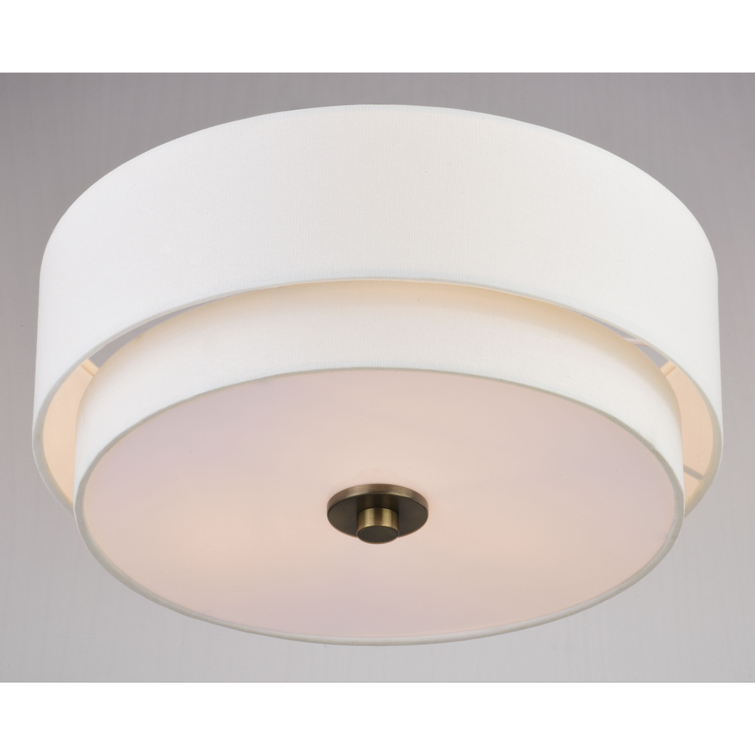 Burnaby LED 16 inch Matte Brass Semi-Flush Mount Ceiling Light