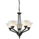 Tribecca 5 Light 25 inch Oil Rubbed Bronze Chandelier Ceiling Light