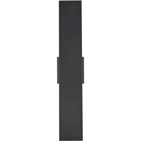 Waylen 2 Light 24 inch Black Outdoor Wall Sconce