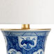 Chelsea House 27 inch 100.00 watt Blue/White Glaze/Hand Painted/Antique Gold Leaf Table Lamp Portable Light