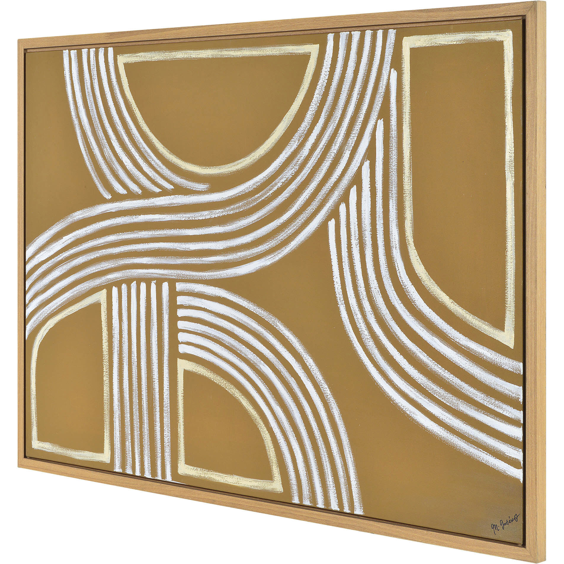 Milestone Gold and White Oak Canvas Art