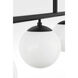 Nube 4 Light 48 inch Midnight Black Linear Chandelier Ceiling Light in Standard