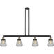 Franklin Restoration Chatham 4 Light 50.88 inch Black Antique Brass Island Light Ceiling Light in Clear Glass, Franklin Restoration