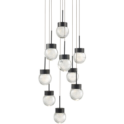 Double Bubble 9 Light 17 inch Black Multi-Light Pendant Ceiling Light