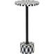 Parasol 21 X 10 inch Black Stained and White and Black Accent Table
