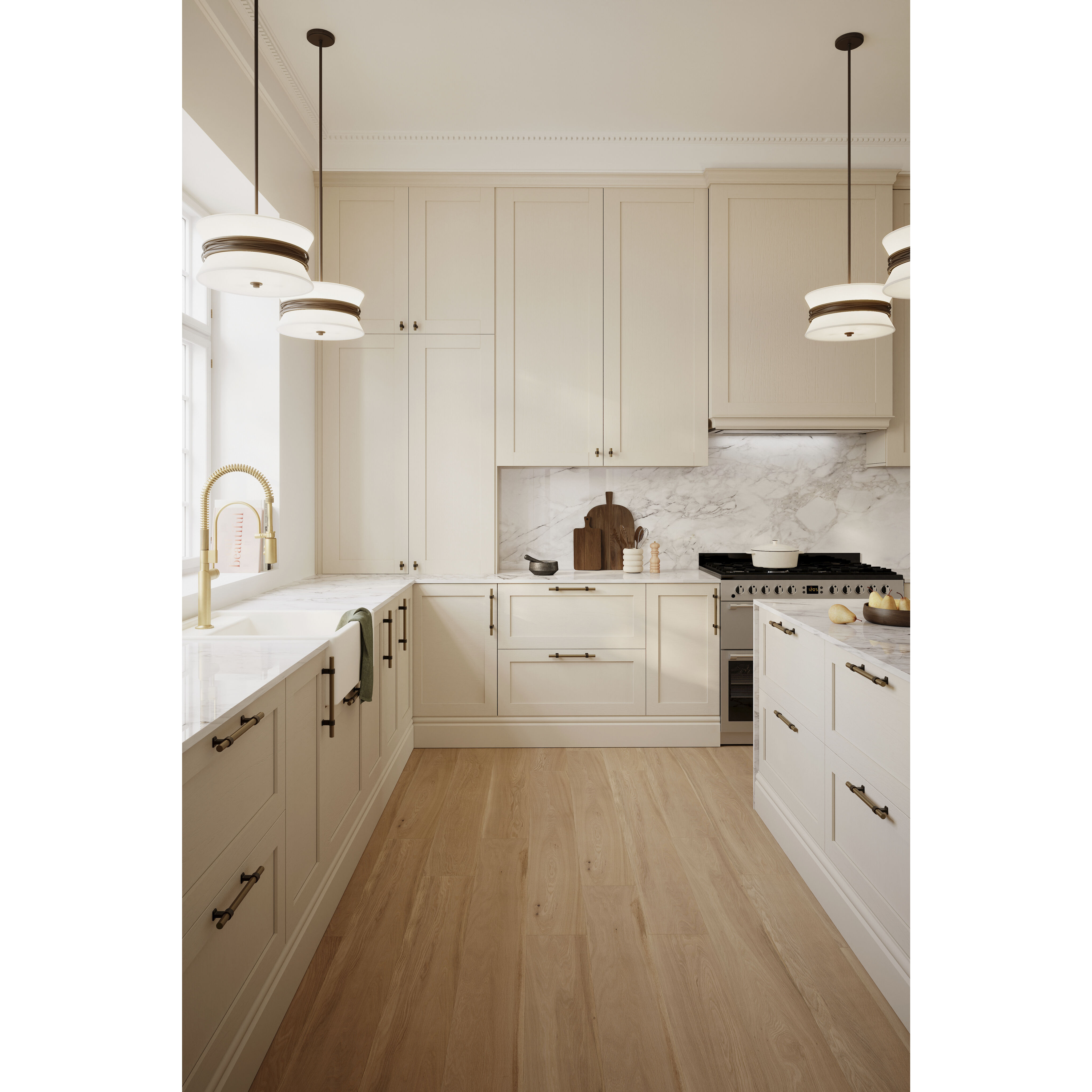 Dalvor 3 Light 15 inch Dark Bronze Semi-Flush Mount Ceiling Light